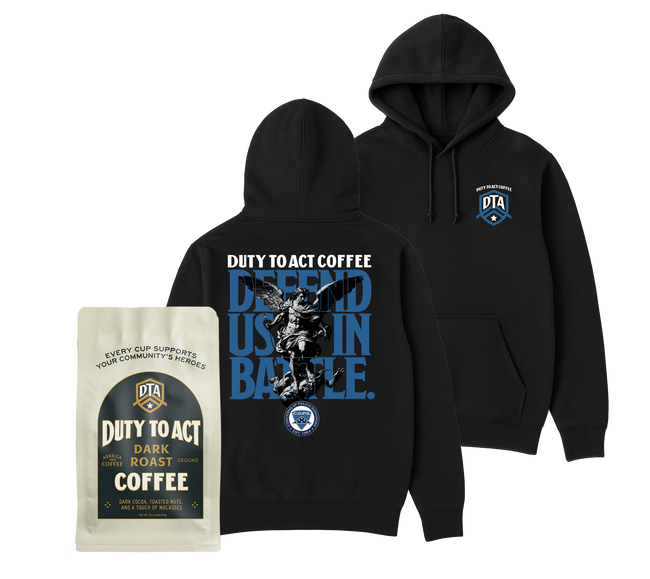 Defend Us In Battle Hoodie & Dark Roast