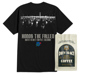 Honor The Fallen Candle Light T-Shirt & Dark Roast