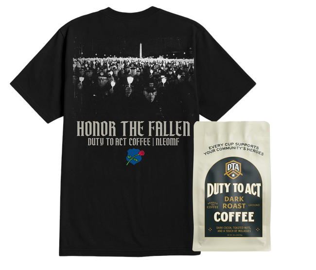Honor The Fallen Candle Light T-Shirt & Dark Roast