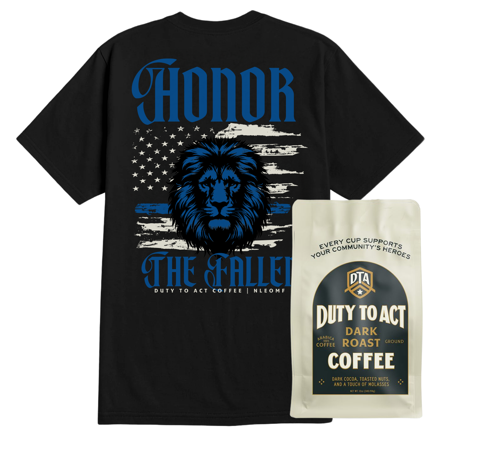 Honor The Fallen Lion T-Shirt & Dark Roast