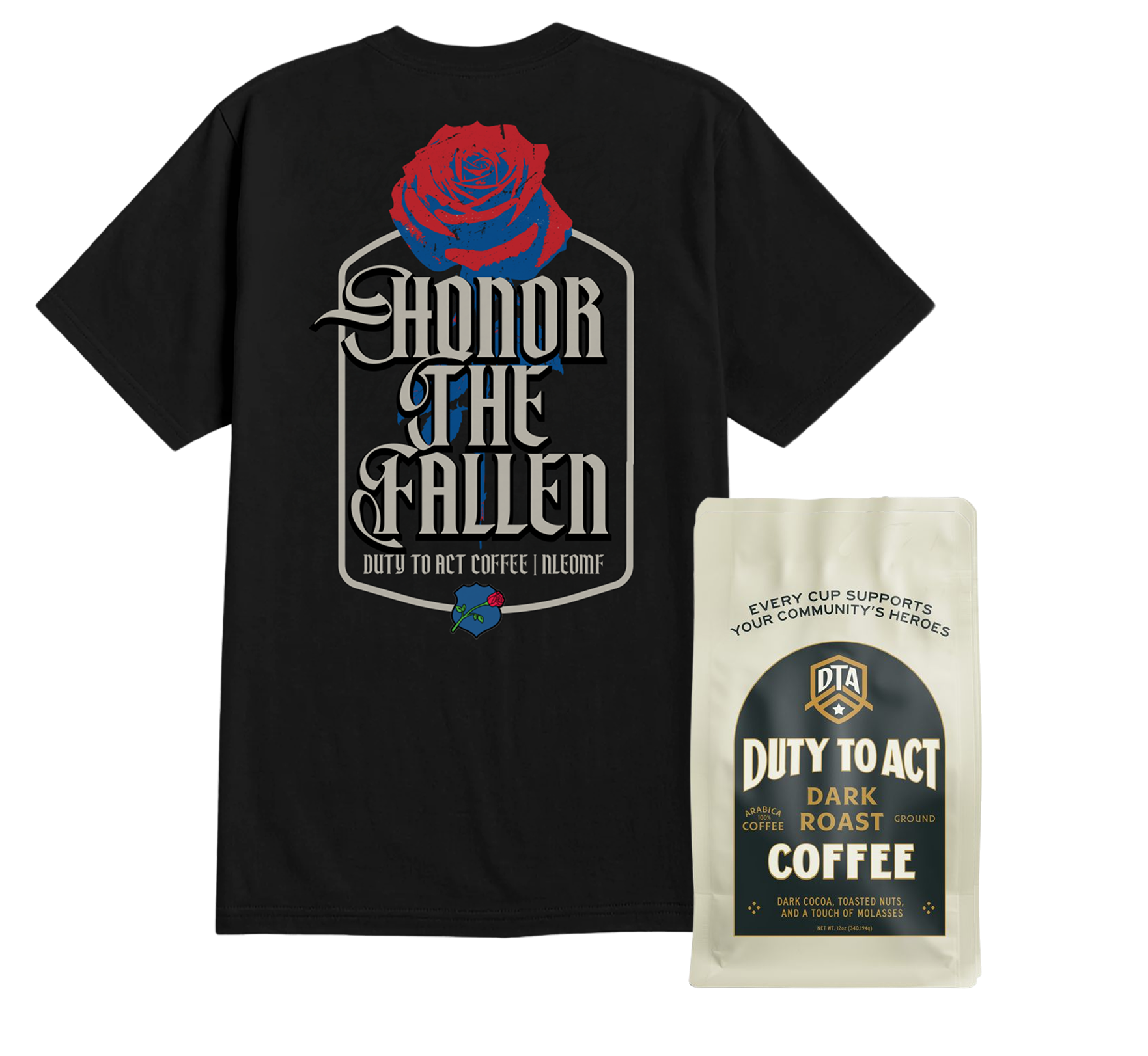 Honor The Fallen T-Shirt Rose & Dark Roast