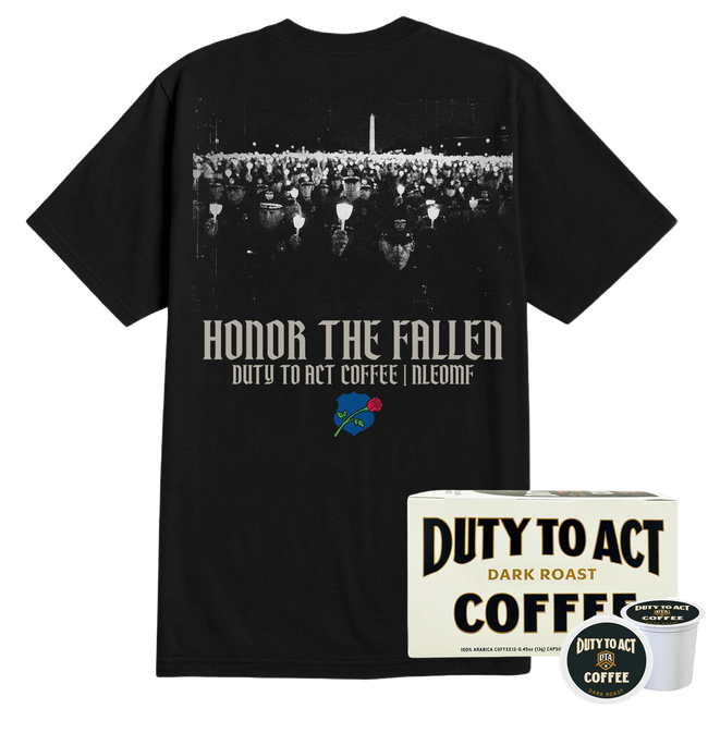 Honor The Fallen Candle Light T-Shirt & Dark Roast