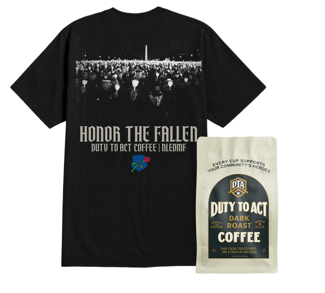 Honor The Fallen Candle Light T-Shirt & Dark Roast