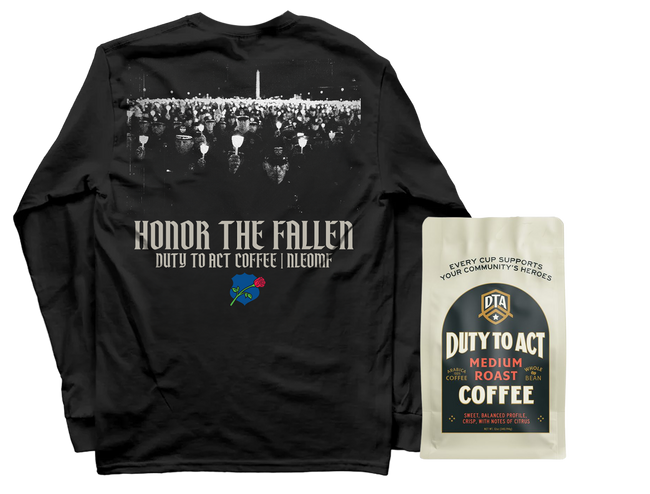 Honor The Fallen Candle Light Long Sleeve & Medium Roast