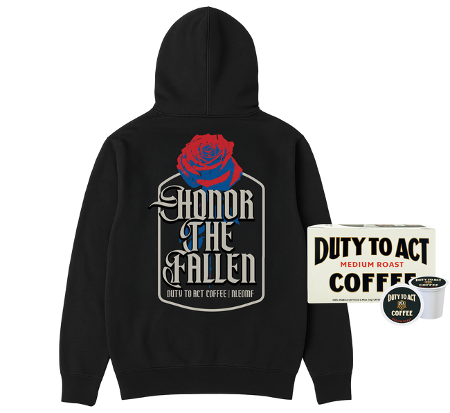 Honor The Fallen Rose Hoodie & Medium Roast