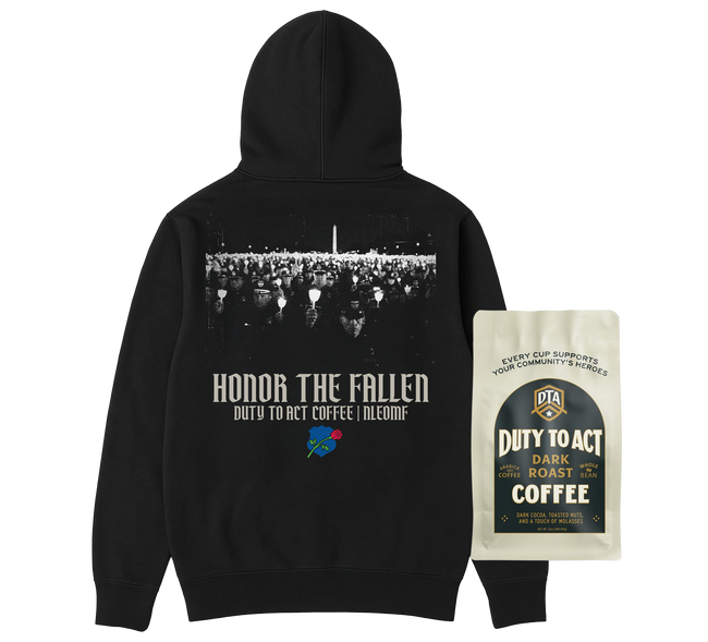 Honor The Fallen Candle Light Hoodie & Dark Roast