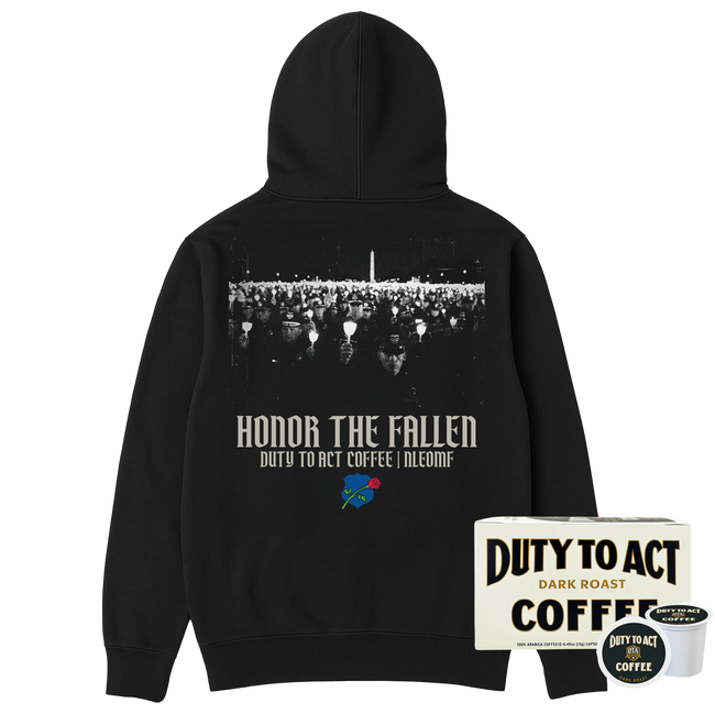 Honor The Fallen Candle Light Hoodie & Dark Roast