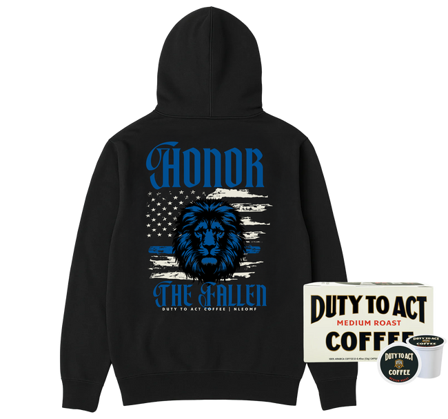 Honor The Fallen Lion Long Hoodie & Medium Roast