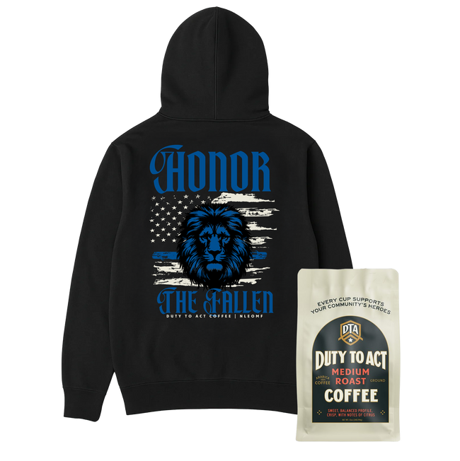 Honor The Fallen Lion Long Hoodie & Medium Roast