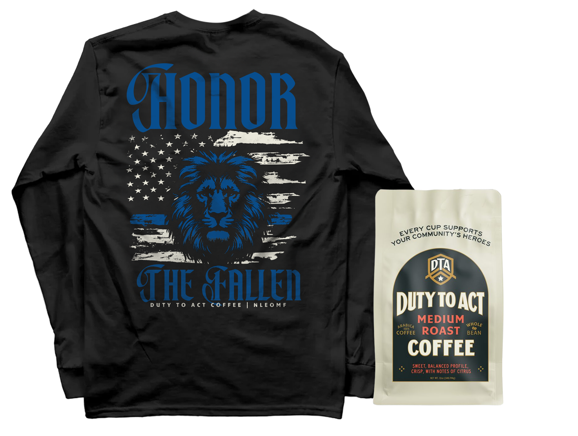 Honor The Fallen Lion Long Sleeve & Medium Roast
