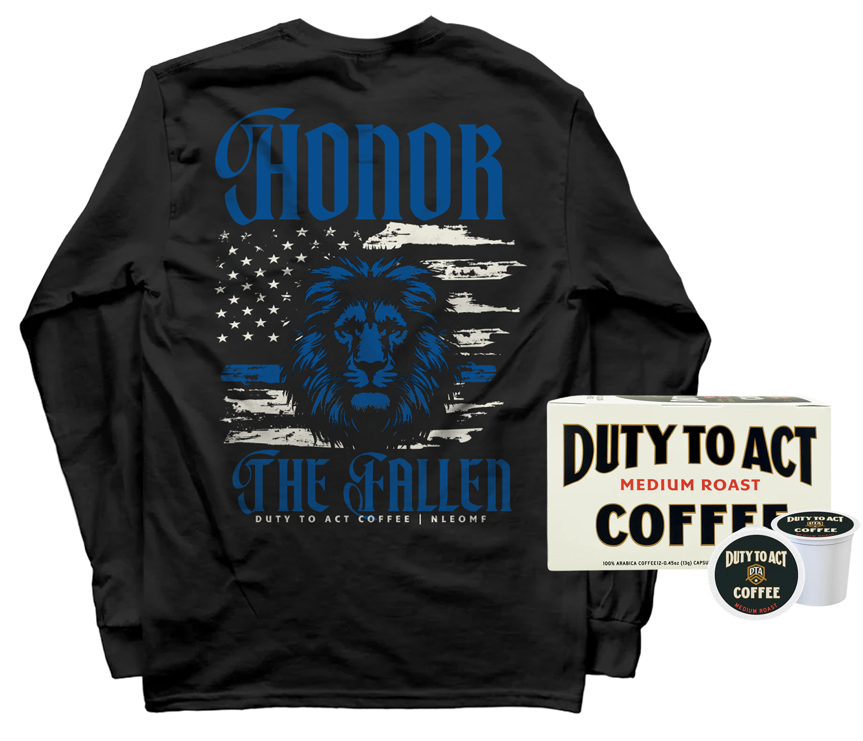 Honor The Fallen Lion Long Sleeve & Medium Roast