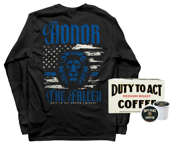 Honor The Fallen Lion Long Sleeve & Medium Roast