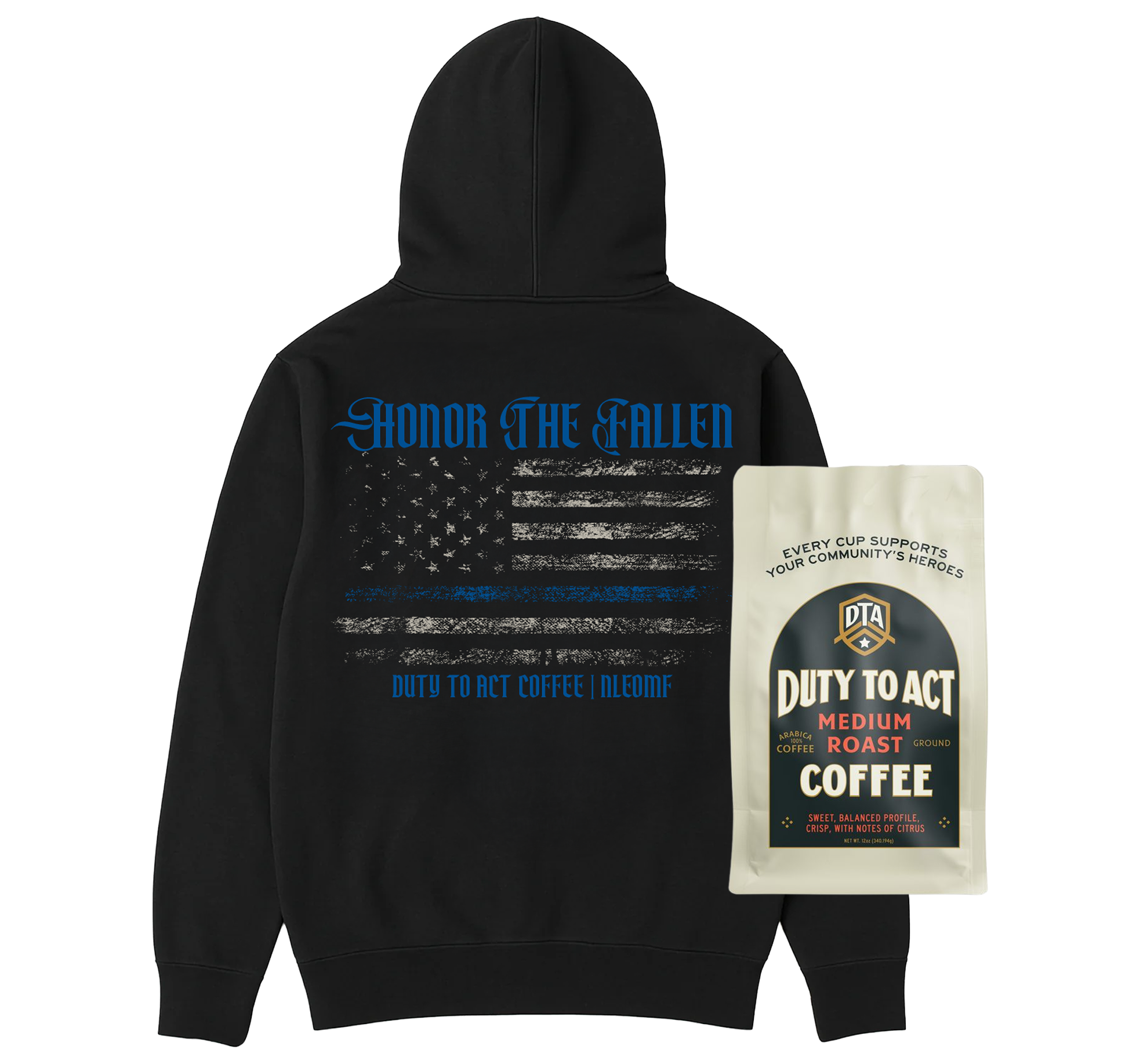 Honor The Fallen Flag Hoodie & Medium Roast