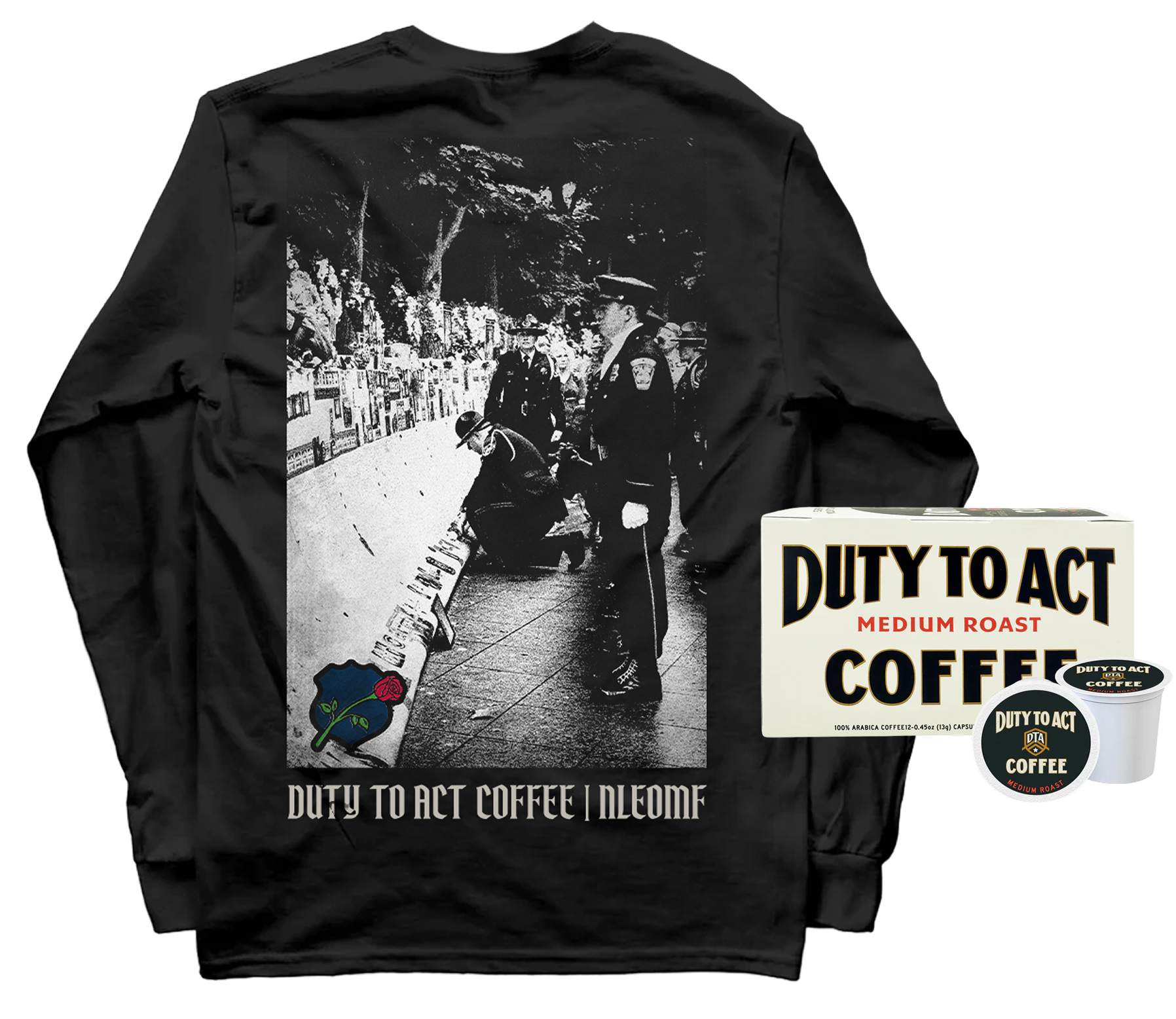 Honor The Fallen Names Long Sleeve & Medium Roast