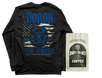 Honor The Fallen Lion Long Sleeve & Dark Roast