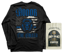 Honor The Fallen Lion Long Sleeve & Dark Roast