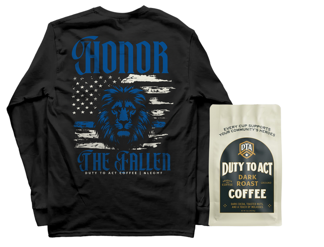Honor The Fallen Lion Long Sleeve & Dark Roast