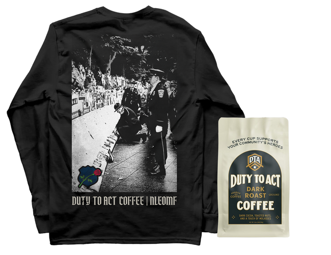 Honor The Fallen Names Long Sleeve & Dark Roast