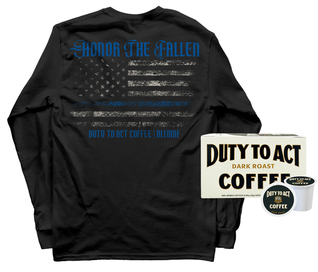 Honor The Fallen Flag Long Sleeve & Dark Roast