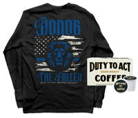 Honor The Fallen Lion Long Sleeve & Dark Roast