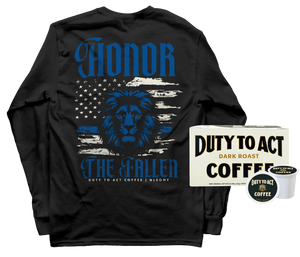 Honor The Fallen Lion Long Sleeve & Dark Roast