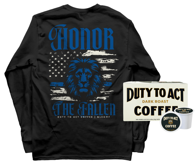 Honor The Fallen Lion Long Sleeve & Dark Roast