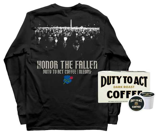 Honor The Fallen Candle Light Long Sleeve & Dark Roast
