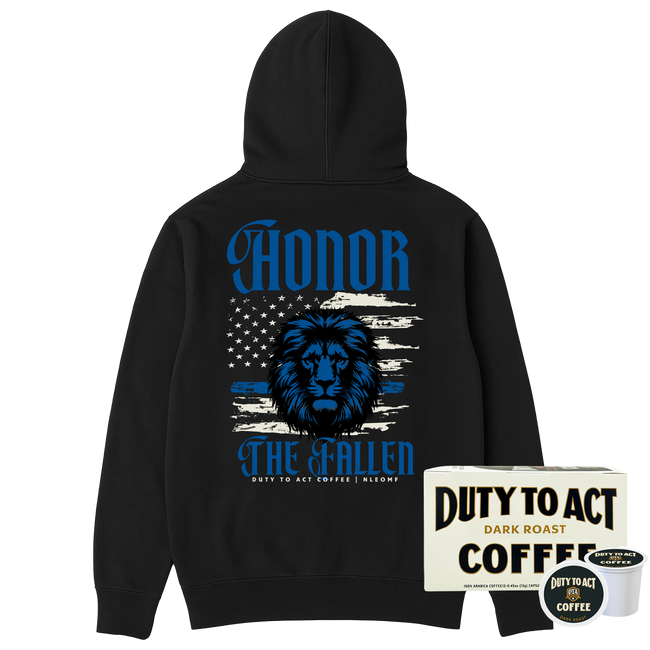 Honor The Fallen Lion Hoodie & Dark Roast