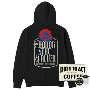 Honor The Fallen Rose Hoodie & Dark Roast