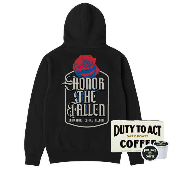 Honor The Fallen Rose Hoodie & Dark Roast