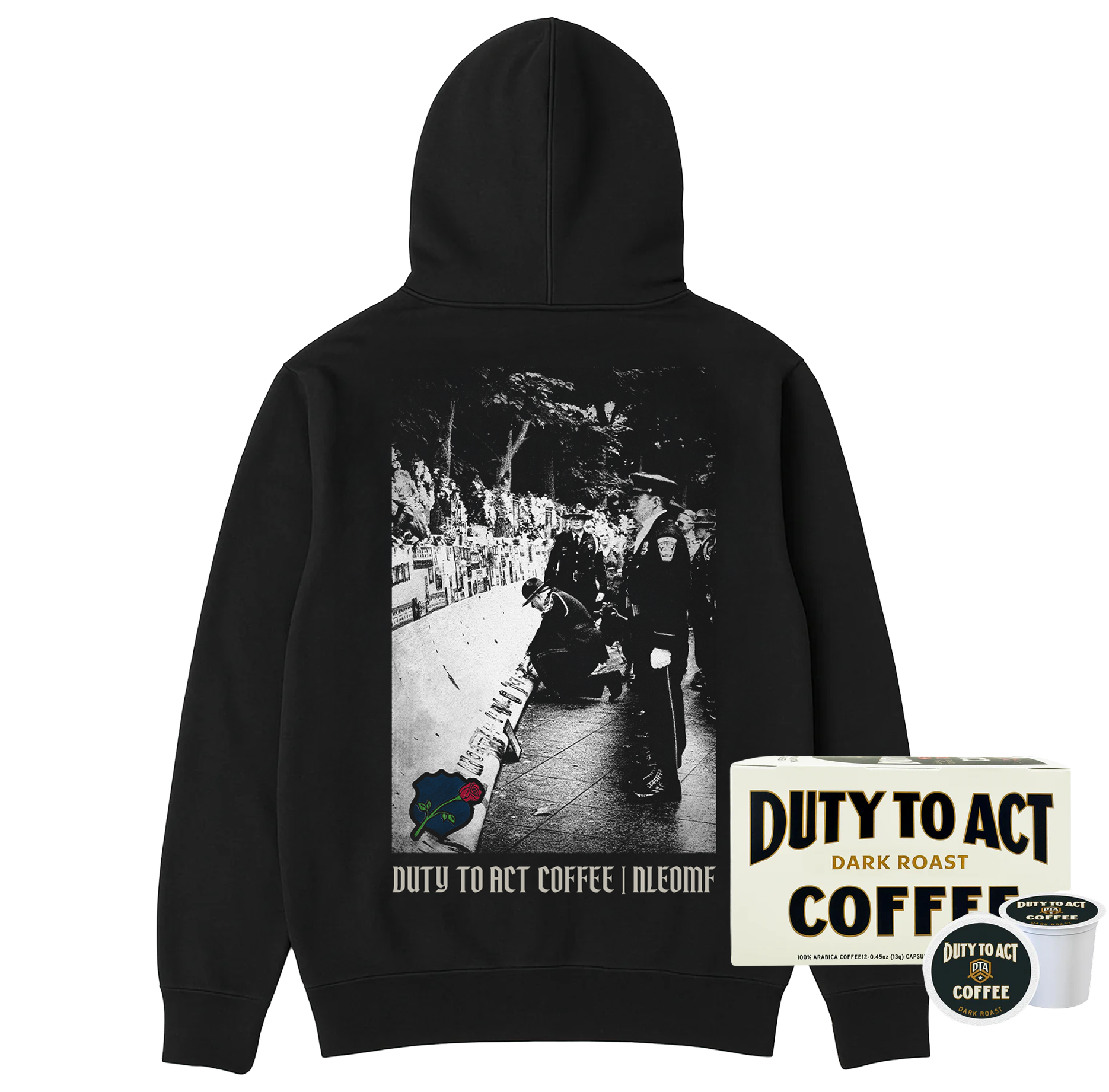 Honor The Fallen Names Hoodie & Dark Roast