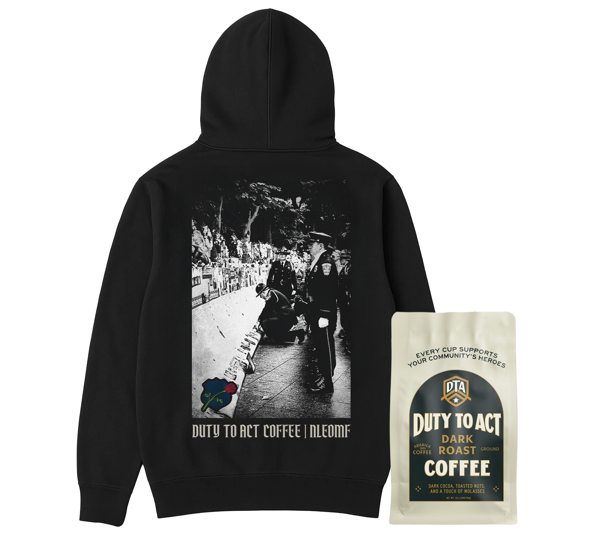Honor The Fallen Names Hoodie & Dark Roast