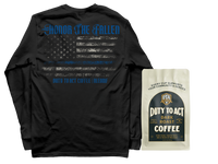 Honor The Fallen Flag Long Sleeve & Dark Roast