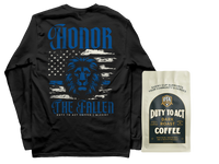 Honor The Fallen Lion Long Sleeve & Dark Roast
