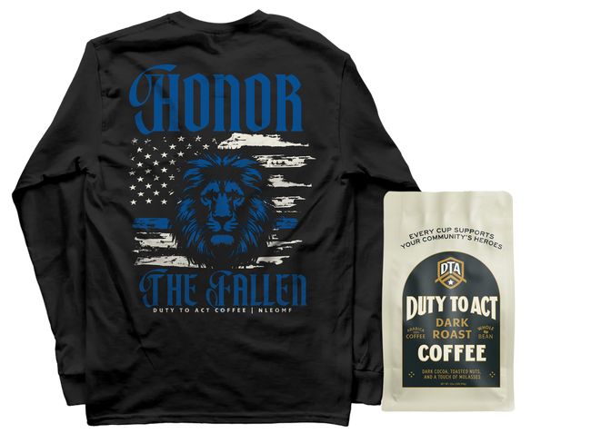 Honor The Fallen Lion Long Sleeve & Dark Roast