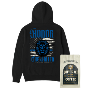 Honor The Fallen Lion Hoodie & Dark Roast