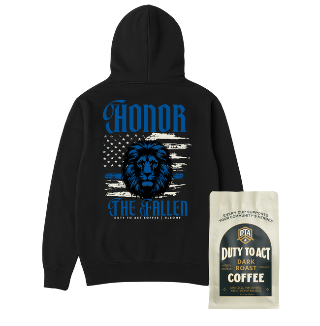 Honor The Fallen Lion Hoodie & Dark Roast