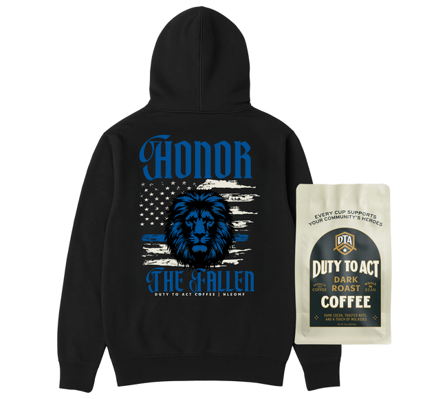 Honor The Fallen Lion Hoodie & Dark Roast