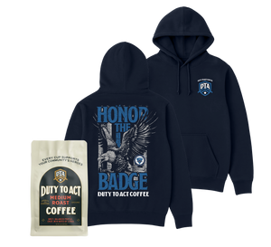 Honor The Badge Hoodie & Medium Roast