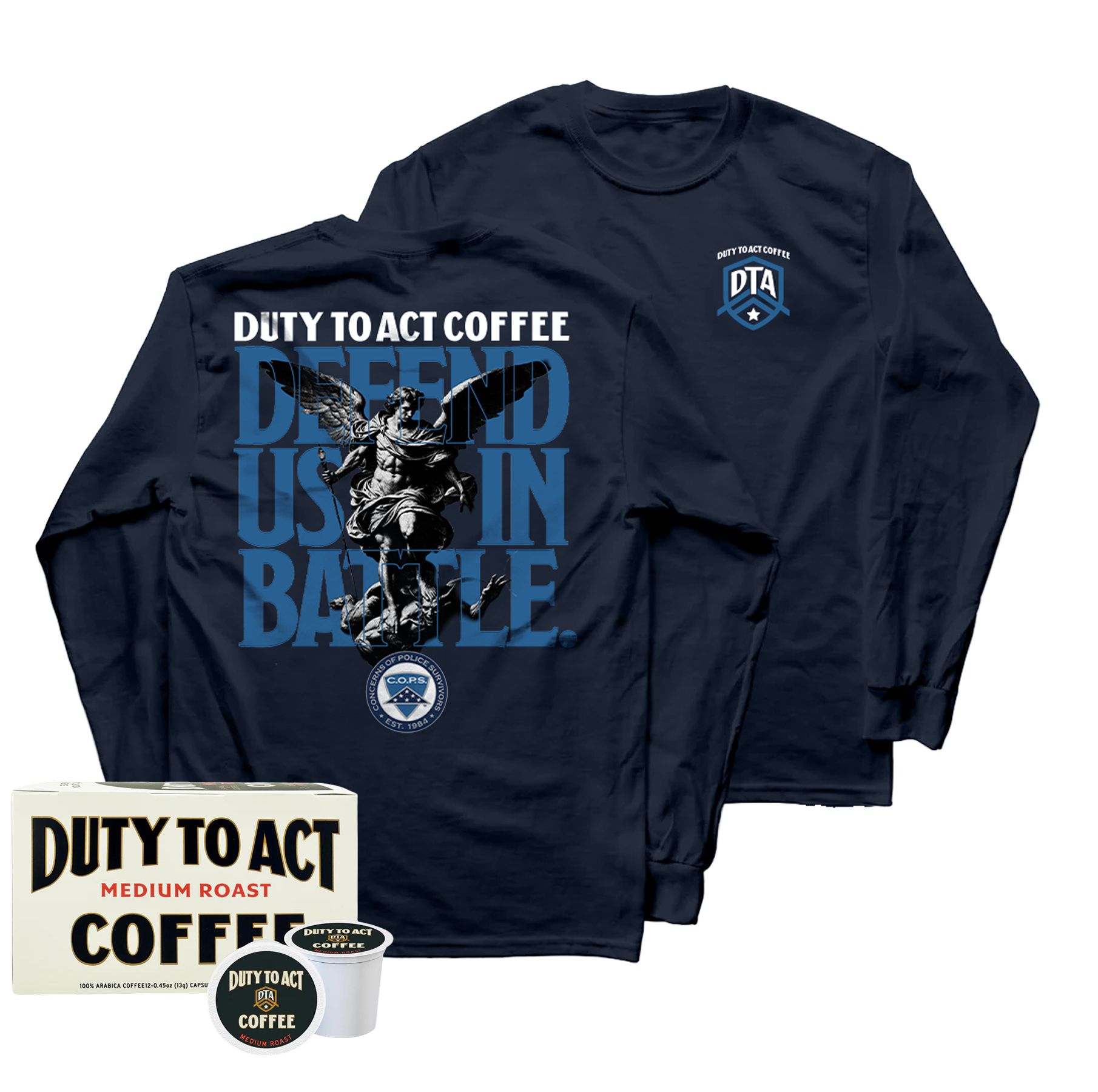 Defend Us In Battle Long Sleeve & Medium Roast