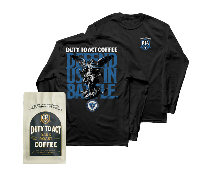 Defend Us In Battle Long Sleeve & Dark Roast