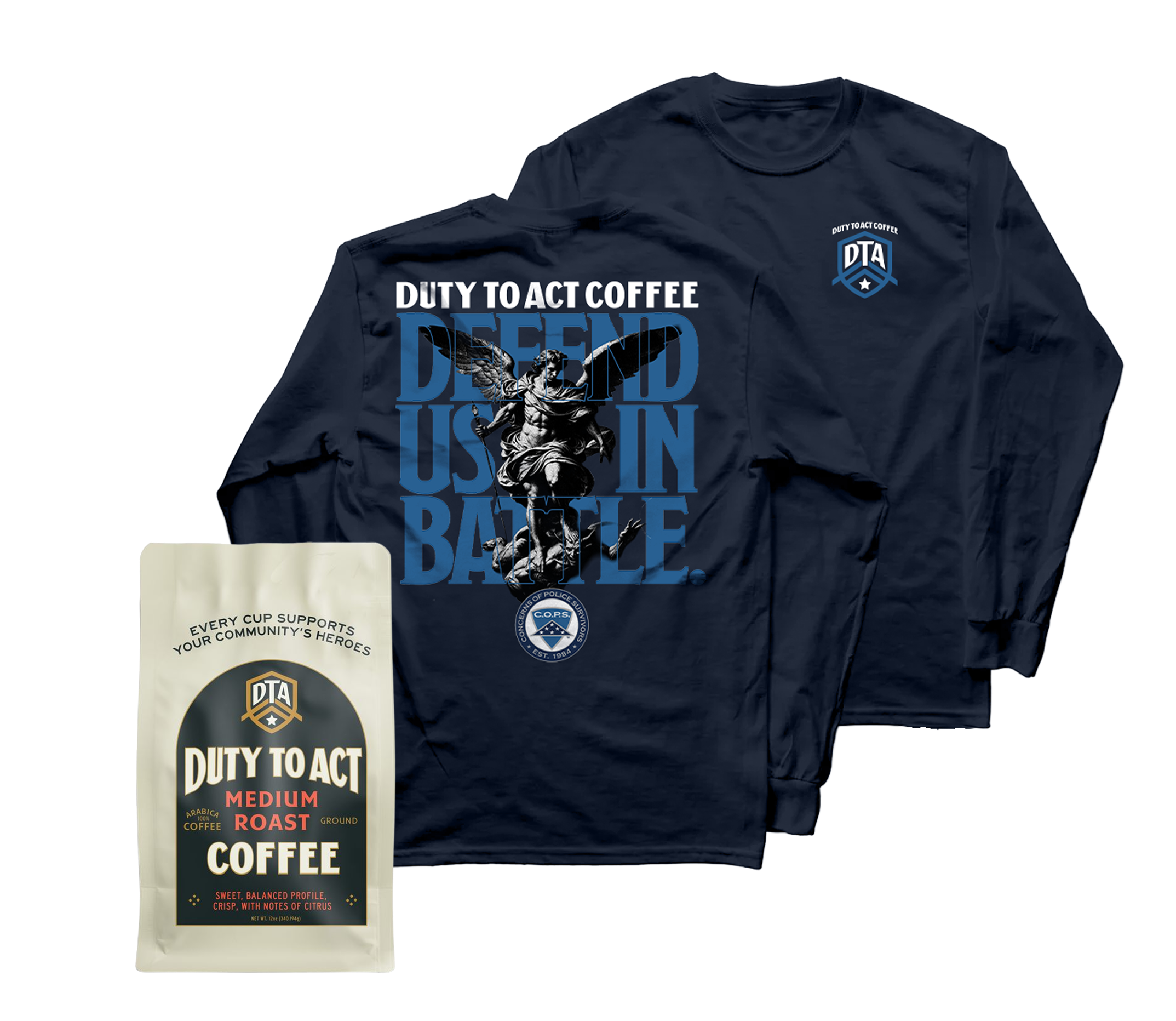 Defend Us In Battle Long Sleeve & Medium Roast