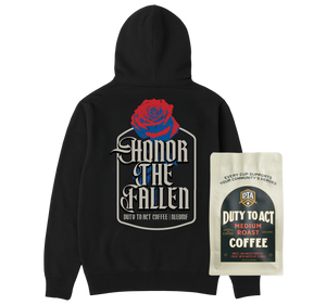 Honor The Fallen Rose Hoodie & Medium Roast