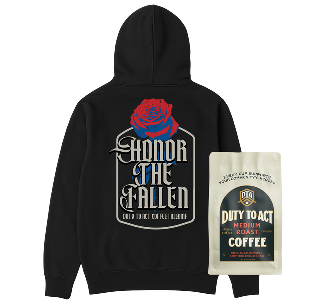 Honor The Fallen Rose Hoodie & Medium Roast