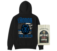Honor The Fallen Lion Long Hoodie & Medium Roast