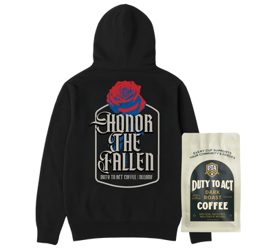 Honor The Fallen Rose Hoodie & Dark Roast
