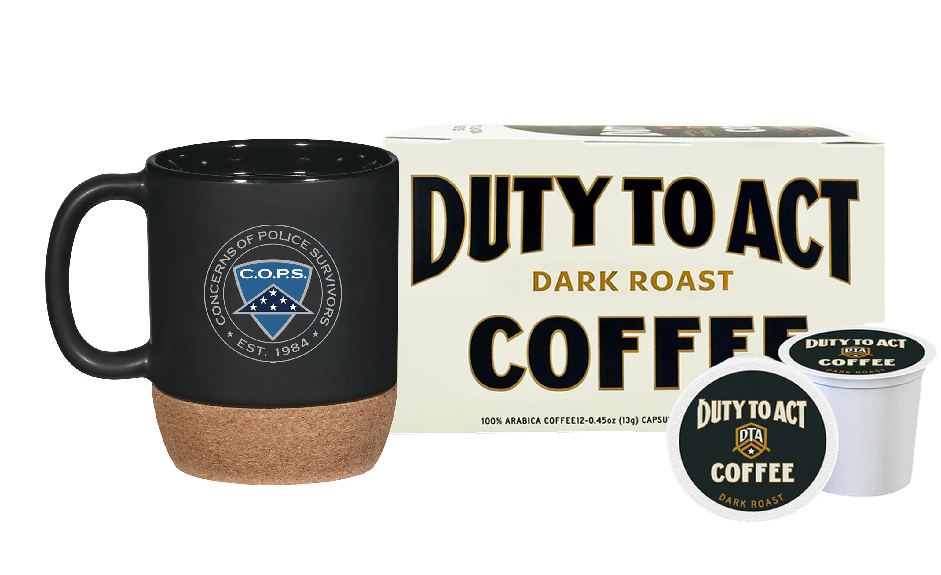 C.O.P.S. Mug & Dark Roast Coffee