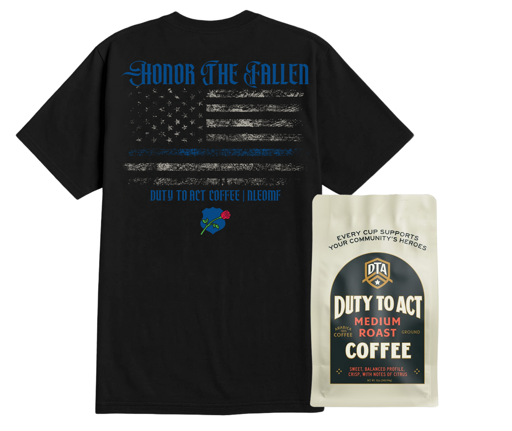 Honor The Fallen Flag T-Shirt & Medium Roast