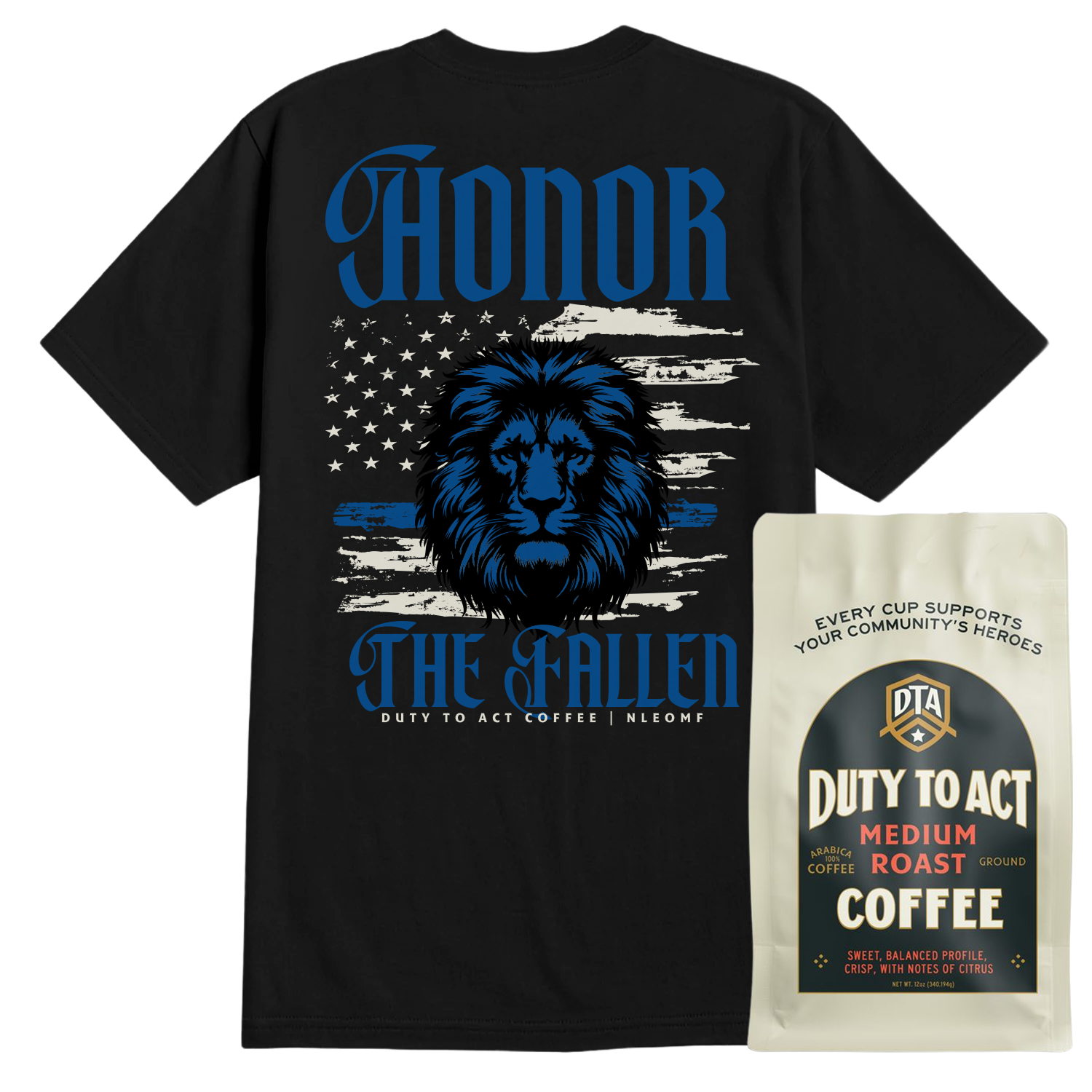 Honor The Fallen Lion T-Shirt & Medium Roast