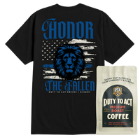 Honor The Fallen Lion T-Shirt & Medium Roast
